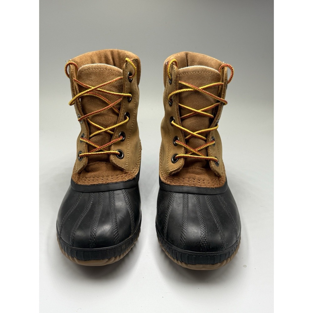 Sorel Cheyanne II Men Boot 6 Black Brown Leather Waterproof Snow Boot NY1891-286